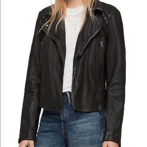 All Saints Cargo Leather Jacket US 6